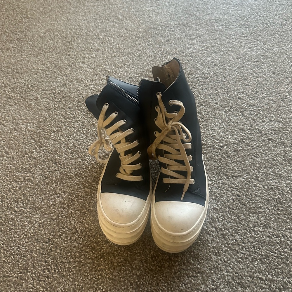 Rick Owens Black and White DRKSHWD Double Bumper